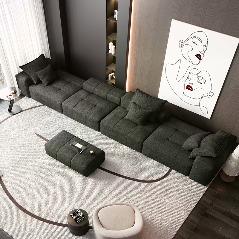 Canapé modulaire surdimensionné Modern, Noir