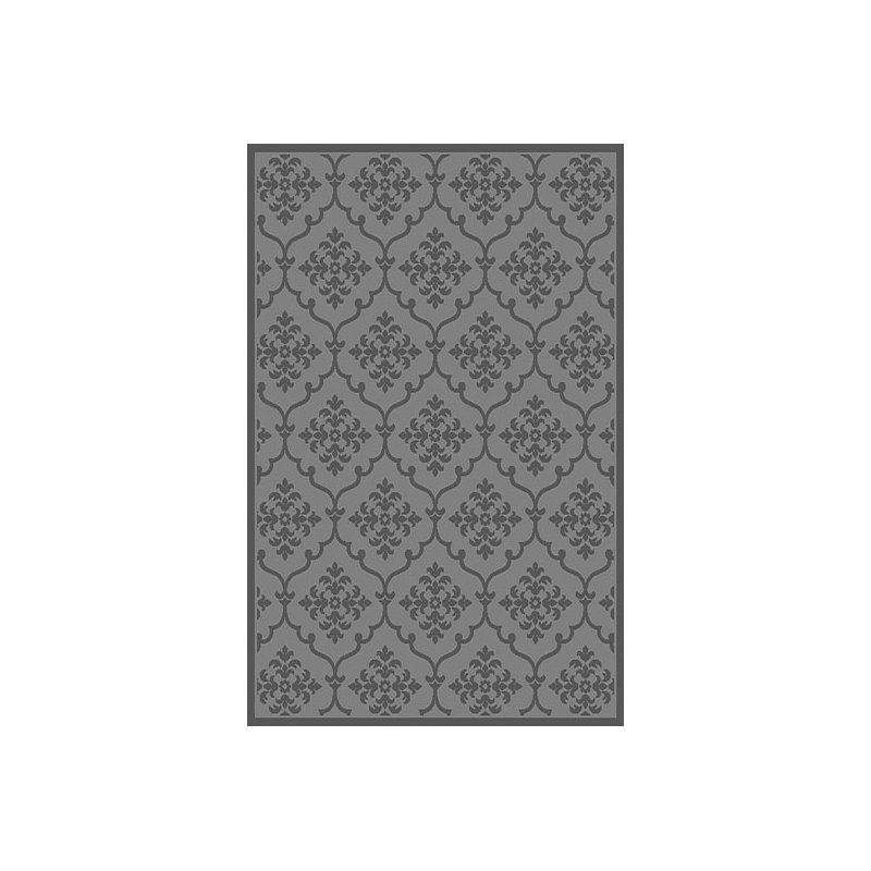 Tapis gris tissé à la machine Suki, Rectangle 5 pi 3 po x 7 pi 2 po