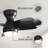 23 Inch Bedroom Ceiling Fan With 3 Color Dimmable, 3 Abs Blades Remote Control Dc Motor Black With 18W Led Light-2066303395-2066303397
