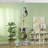 Floor to Ceiling Cat Tree 89"-104" Adjustable Height, Light Grey