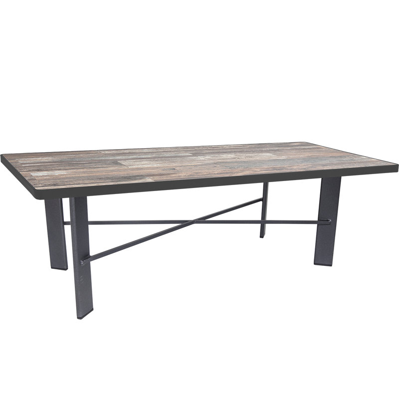 Outdoor Rectangle Coffee Table, Summit Gray, Carbon Black