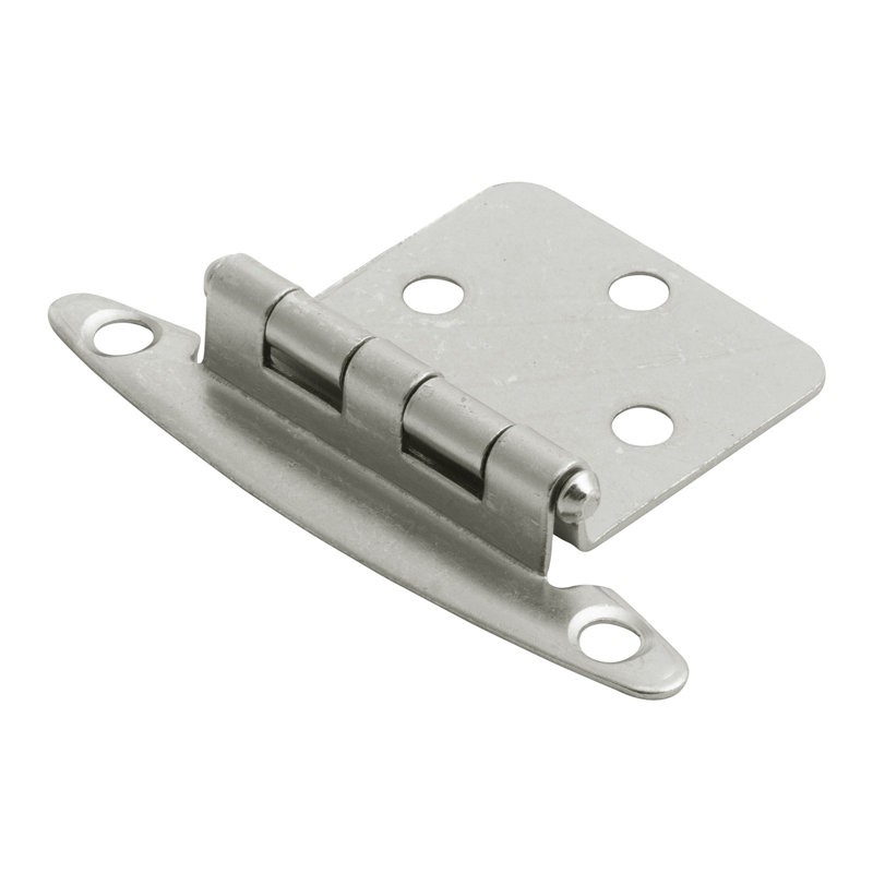Charnière de porte d'armoire (ensemble de 10) à charnière variable pour montage en surface   , Nickel satiné, 10