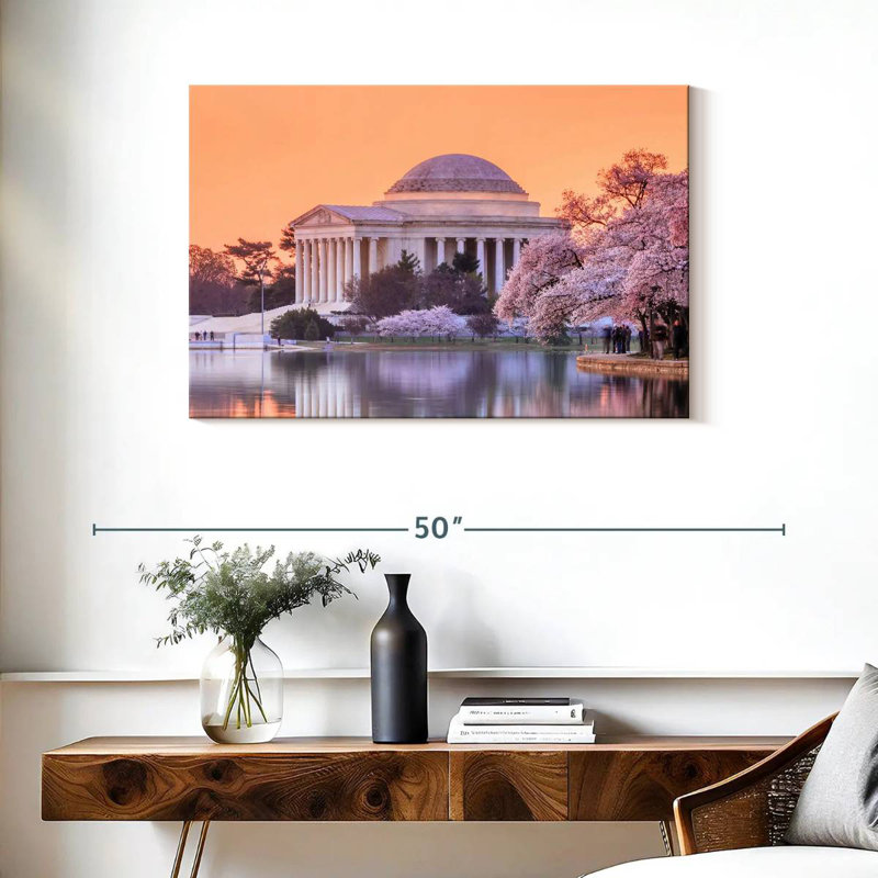 Sireci Jefferson Memorial Cherry Blossom, 24" H x 36" W
