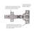 Concealed Self-Closing Hinges Full overlay Frameless Self-Close - Polished Nickel - Cabinet Door Hinges (Set of 2)-125402447-125356178