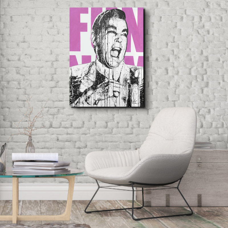 «Funny Goodfellas Pink» par Pratikacha Muir - impression sur toile tendue, H 18 po x l 15 po x P 1,5 po