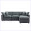 Modern L Shaped Upholstery Convertible Couch with Reversible Chaise-58360170