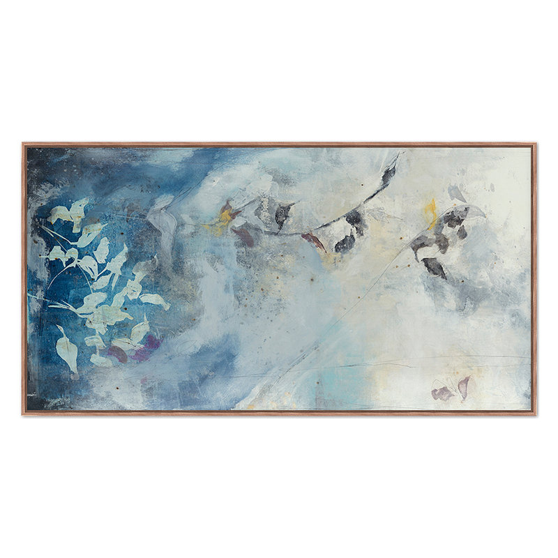 Song Writer 2 Print by Harris, Maeve, 34'' H x 64'' W, Walnut Floater Framed