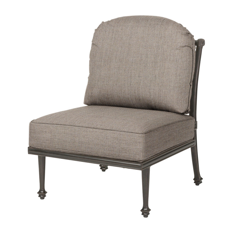 Grand Terrace Cast Outdoor Lounge Chair, Cast Ash Sunbrella® Plainweave, Vintage