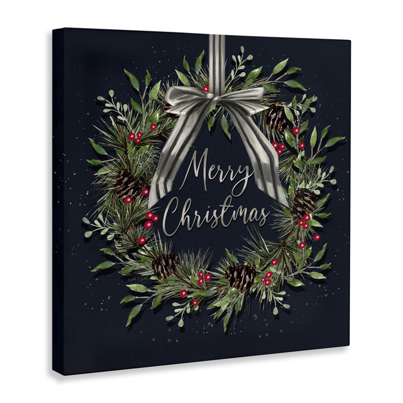 Couronne de Noël suspendue avec toile à nœuds, design par Elizabeth Tyndall, H 30 po x l 30 po