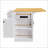 Kitchen Island with Drop Leaf, Power Outlet &amp; Storage | 53-Inch Snow White Rolling Cart | Medium (40-55in)-1312308672