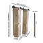 Unfinished Wood Panel Bi-Fold Barn Door with Folding Installation Hardware-86574379-125120050-125120053