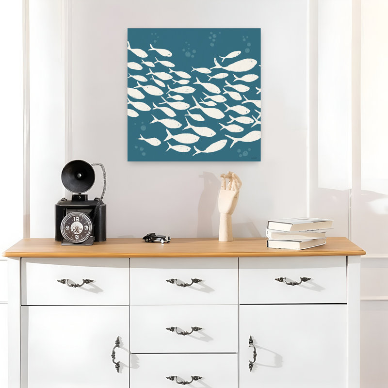Seaside Style VI Fish Coastal Art, 18" H x 18" W