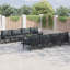  Garden Sofa Set With Cushion 9 Pcs Anthracite Steel & Fabric