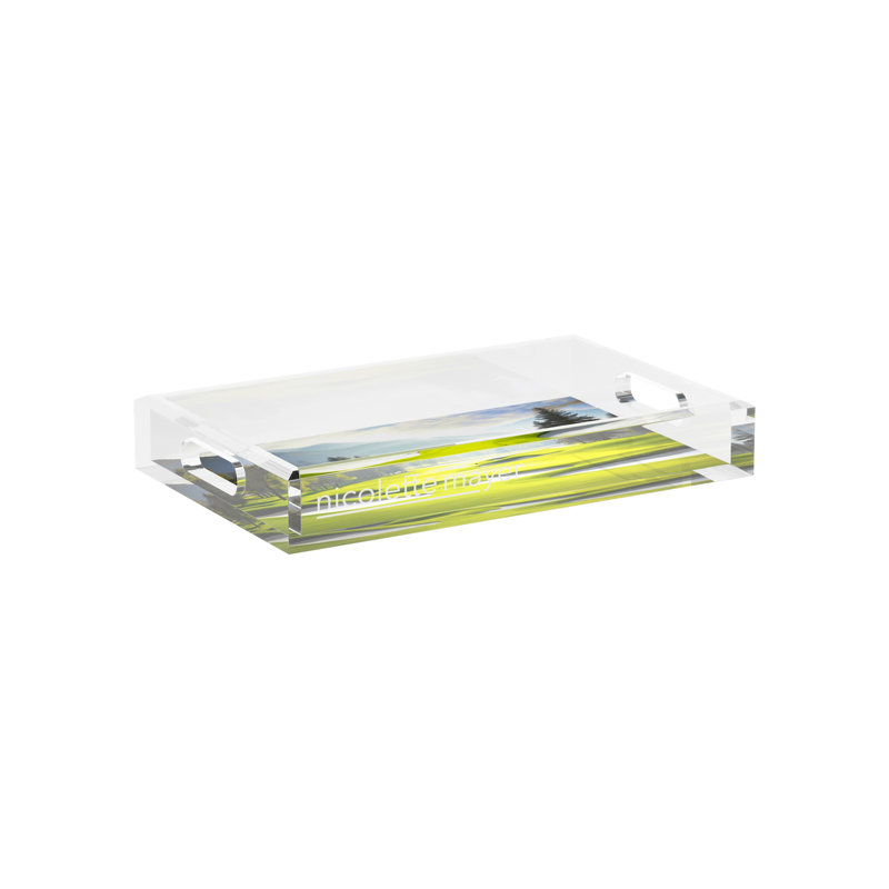 Decorative Tray, 2" H x 12.5" W x 7.75" D