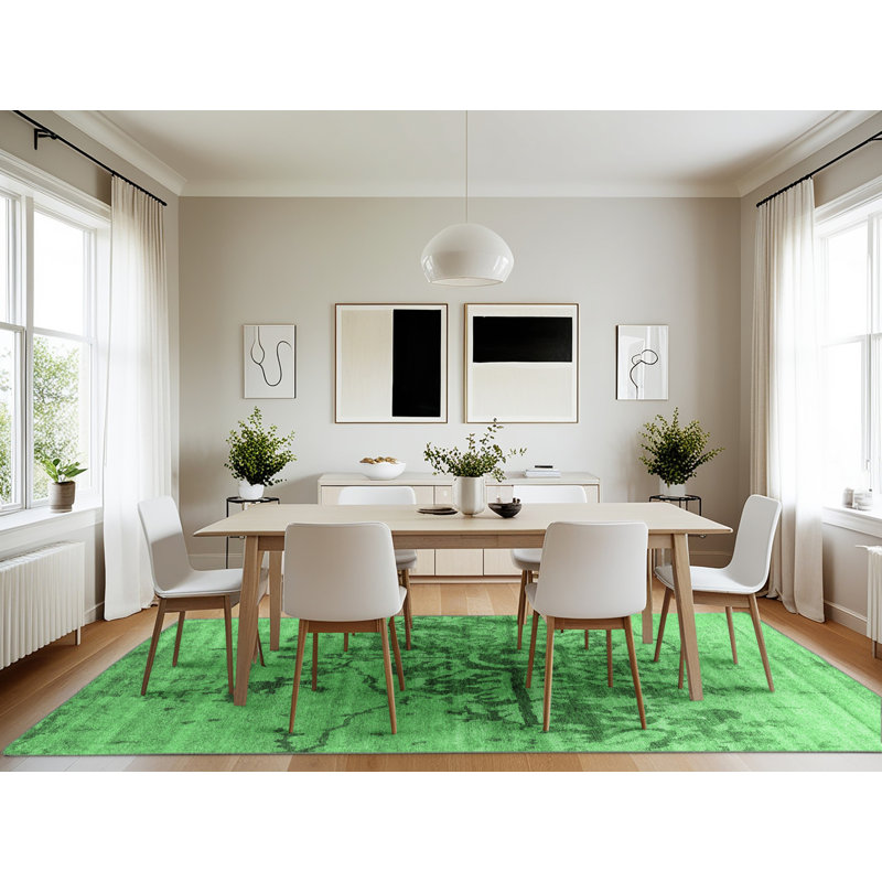 Washable Abstract Indoor Rug, Rectangle 7' x 10'
