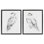 «White Hawk Winter Birds», ensemble de 2 toiles flottantes encadrées par Melissa Wang