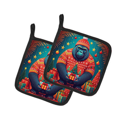 Paire de poignées Gorilla Christmas