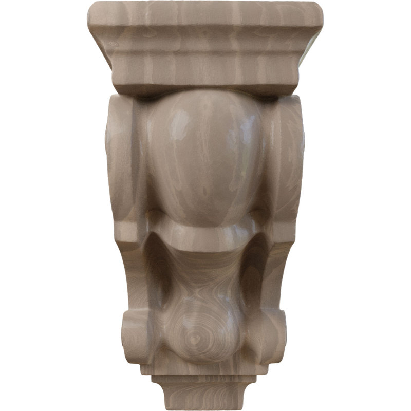 3 1/2"W x 3"D x 7"H Small Traditional Corbel, Walnut (4-Pack), Walnut