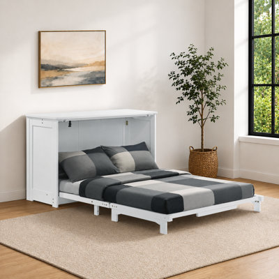 Armoire-lit double avec matelas en mousse à mémoire de forme Night & Day Furniture
