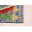 Kilim bleu clair audacieux et coloré 3 pi 11 po x 5 pi 9 po