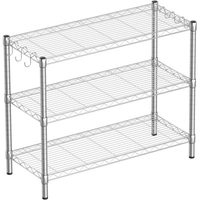 Adjustable Metal Shelf Wire Shelving Unit Heavy Duty Storage Rack Display Shelf