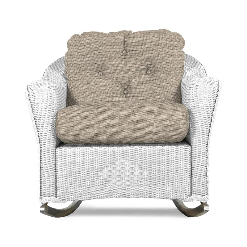 Reflections Outdoor Rocker Chair, Decorline Natural, White