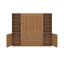 Grand lit escamotable avec tablettes et armoires