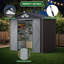 10 ft. W x 8 ft. D Outdoor Metal Tool Storage Shed with Led Light & Air Vents-121438526