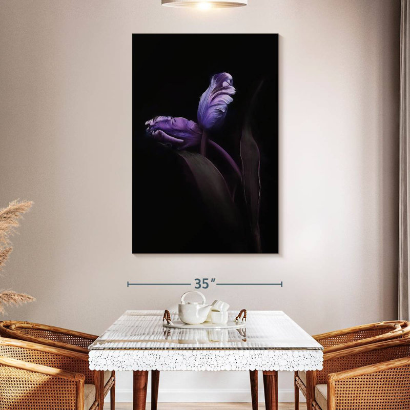 Harnek Violet Flower Buds, 51" H x 34" W