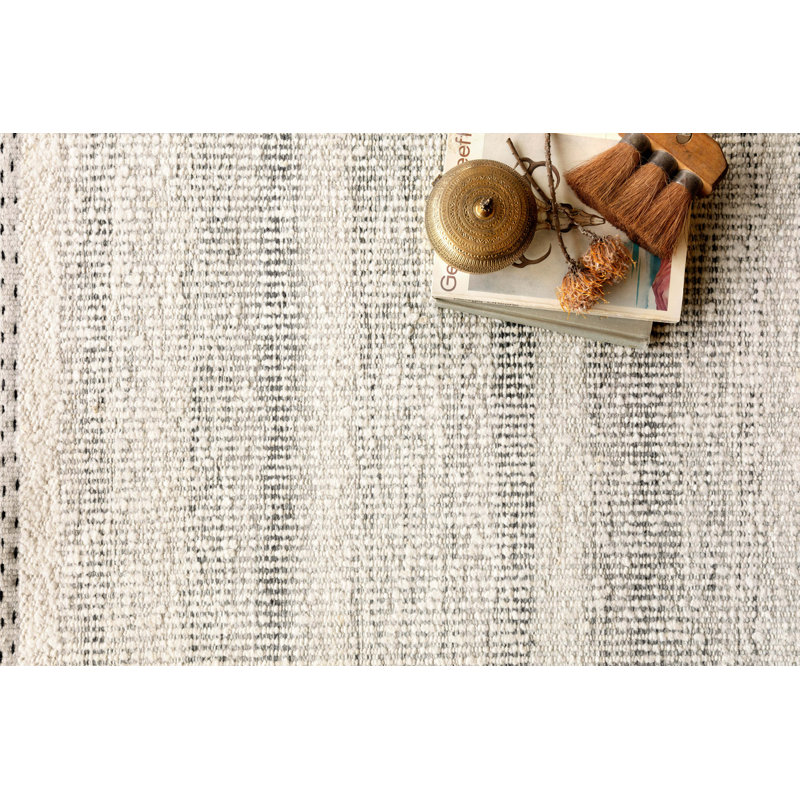 Tapis rayé tissé à la main Larissa, Rectangle 9 pi 3 po x 13 pi