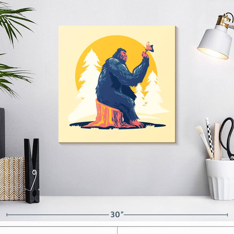 Ashelle Bigfoot et papillon, H 16 po x l 16 po