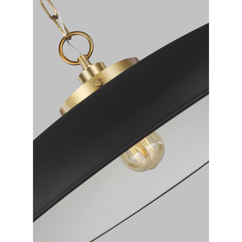 Wellfleet 1 - Light Pendant, Polished Nickel, Midnight Black