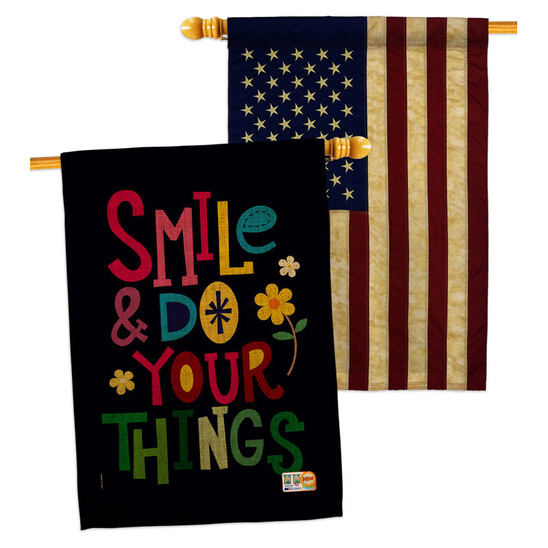 Drapeau de maison à 2 côtés en polyester / mélange de polyester 40 x 28 po