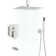 Pressure Balanced Shower System with 16" Rainfall Shower Head and Shower Tub Faucet, Handheld Spray with Rough-in Valve