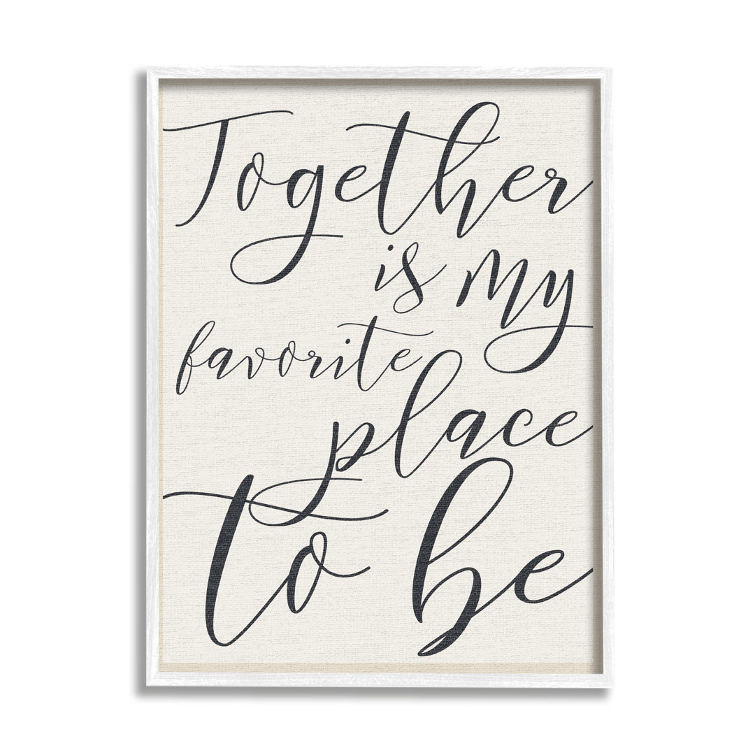 " Together My Favorite Place To Be " by Daphne Polselli Winston Porter