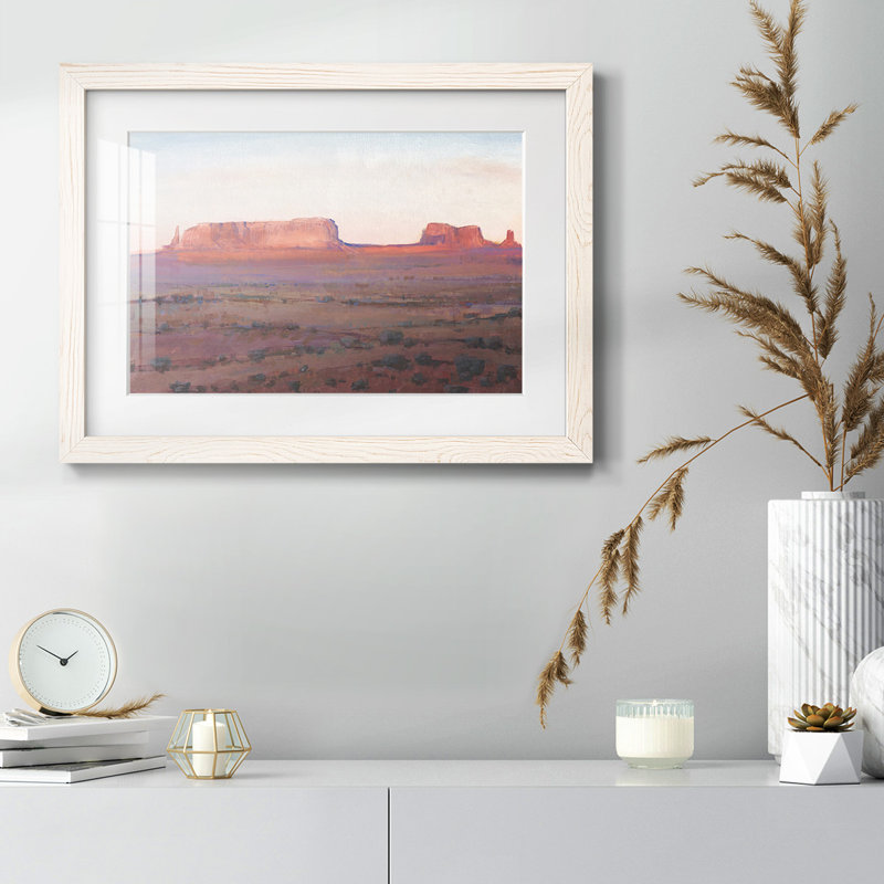 Red Rocks at Dusk I - impression d'un seul cadre photo, Blanc, H 22 po x l 32 po x P 1,5 po