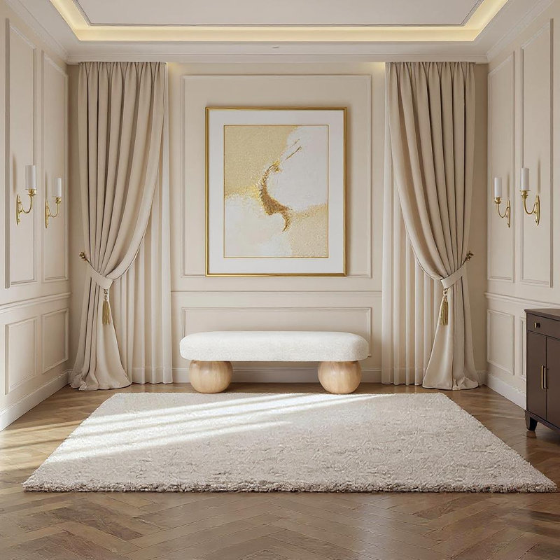 Banc de rangement Aust, Crème, Naturel