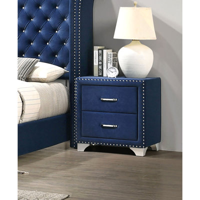 Table de chevet 2 tiroirs Pacific Blue