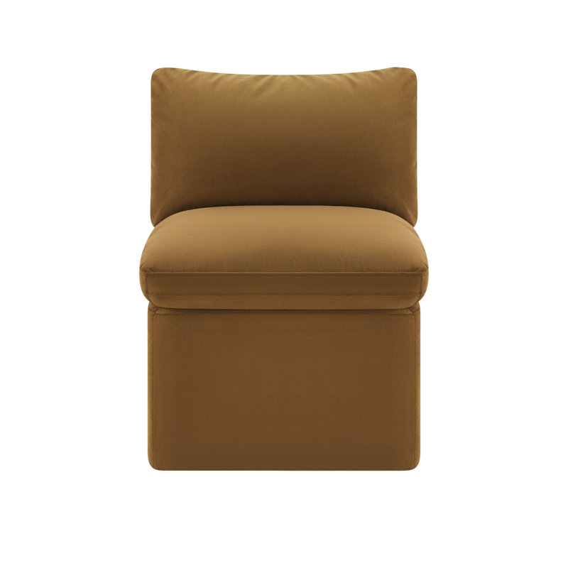 Chaise Malcolm, Velours ocre Soren