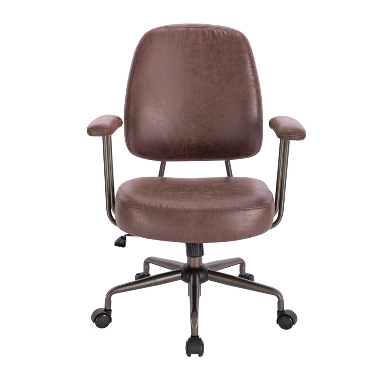 17 Stories Rouet Suede Task Chair, Coffee