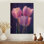 Lavande tulipes Twilight Shine II - art mural en bois de tulipes - sur bois de pin naturel