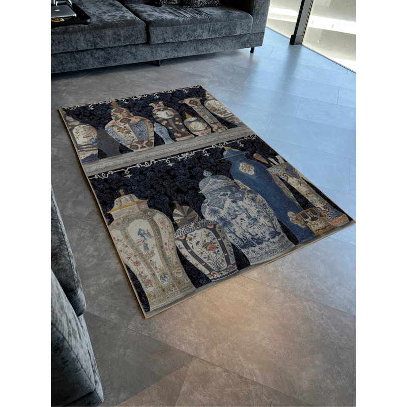 Tapis rectangulaire Wandrille, Tapis de couloir 3 pi 4 po x 9 pi 11 po