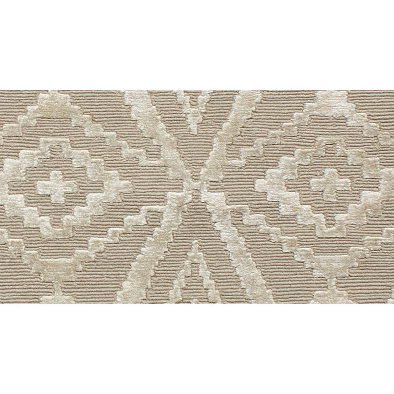 Geometric Area Rug in Light Brown/Ivory, Rectangle 9' x 12'