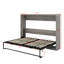 Lit escamotable double pleine grandeur, style campagnard rustique