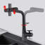Robinet de cuisine rétractable, 3 modes de jet, sortie horizontale et verticale, pivotant à 360 °, pulvérisateur rétractable de 25 pouces, installation à 1/3 trou-129247865
