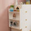 Commode avec tiroirs, tablettes ouvertes de rangement