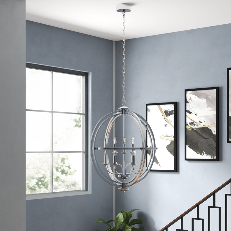 Lustre de globe de style bougie 9 lumières Gluck