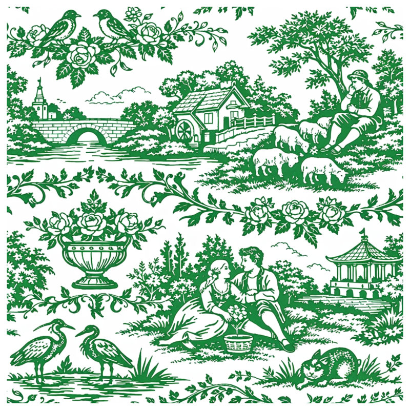 Tapisserie murale «Green», 68in H x80in W with 4 Grommets