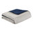 Blue King 7 Piece Comforter - Faux Suede, Elegant Bedding Suede Blue, Fill