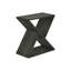 Table d'appoint étroite en placage foncé pour rangement de salon, chambre à coucher de 24 po
